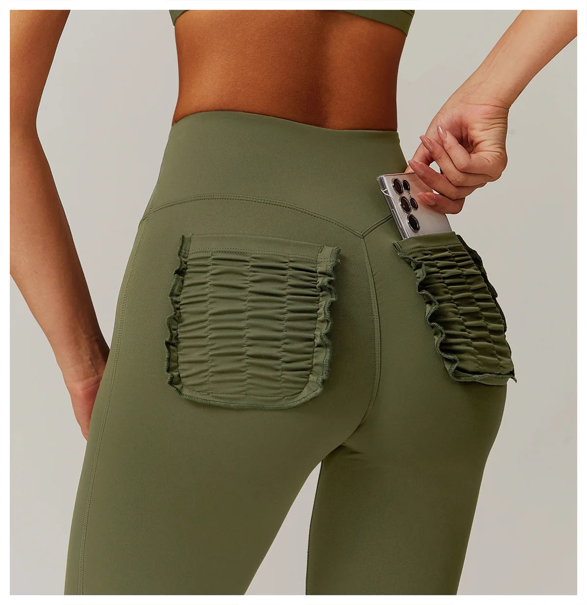 High Waist Hip Lift Naked Yoga Pants Running Fitness Wide Leg Flared Pants Casual Sports Pants Leggings Sport Women Fitness
