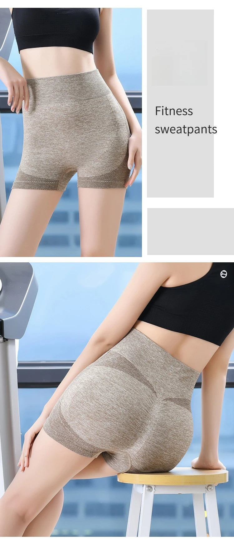 High Waist Fitness Pants for Women Seamless Stretch Shorts for Sports Cycling Internet Famous Peach Hip Yoga Shorts Lady Clothes