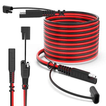 Extractme 14AWG SAE to SAE Extension Cable SAE Power Connector for Car RV Motorcycle Solar Panel SAE Plug Battery Charging Cable