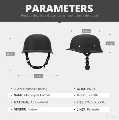 Motorcycle Helmet Half Face Helmet Capacete De Moto Retro Casco Moto German Vintage Moto Half Helmet Motorbike DOT Certification