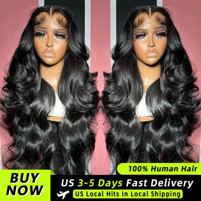 250 Density Body Wave 13x6 Hd Lace Frontal Wig Human Hair 30 40 Inch 13x4 Hd Pre Plucked Lace Front Wigs For Women 360 Full Lace