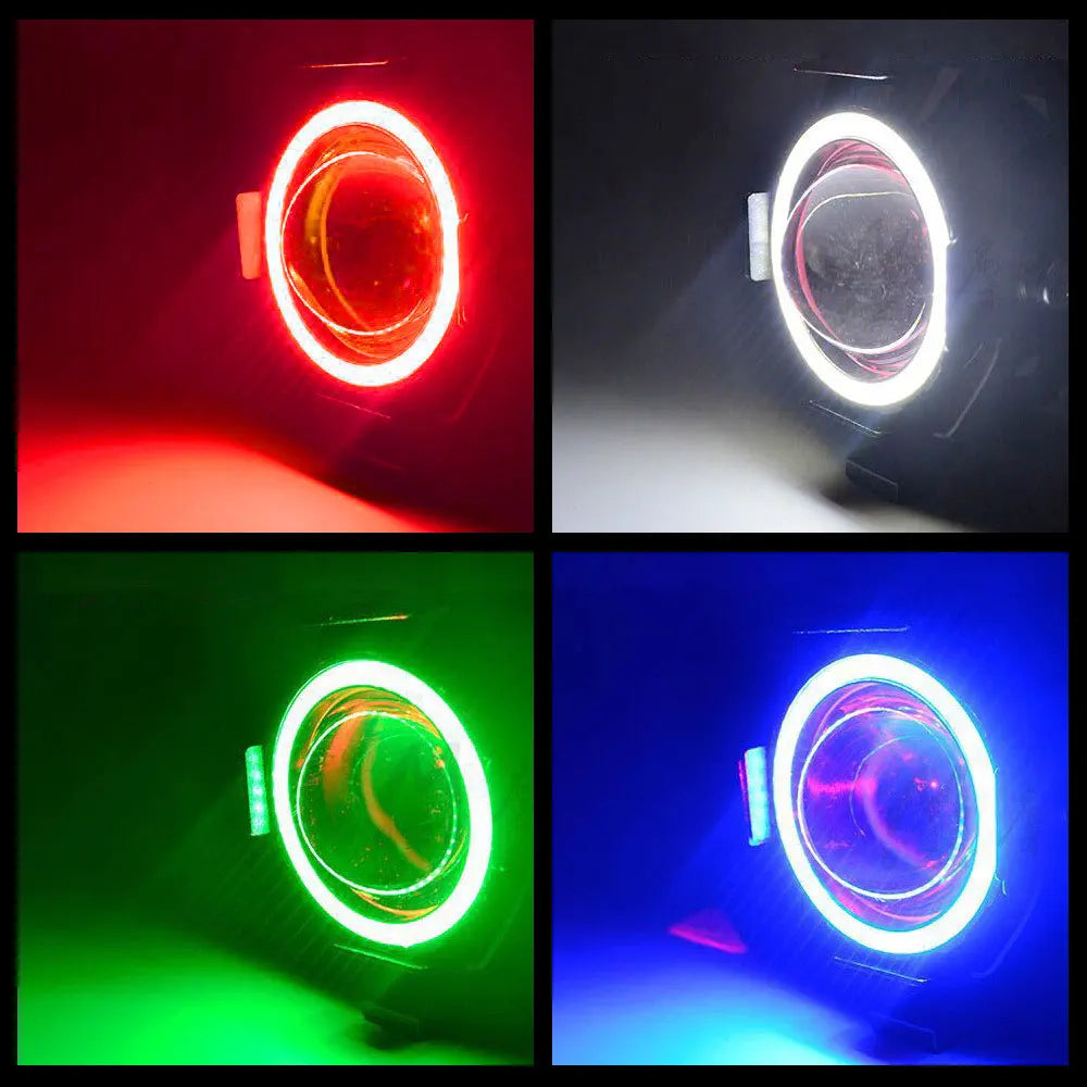 2×LED Angel Eye Mini Motorcycle Headlight Auxiliar Driving Lamp led flashlight Motorbike Front Spotlight ATV Scooter Accessories
