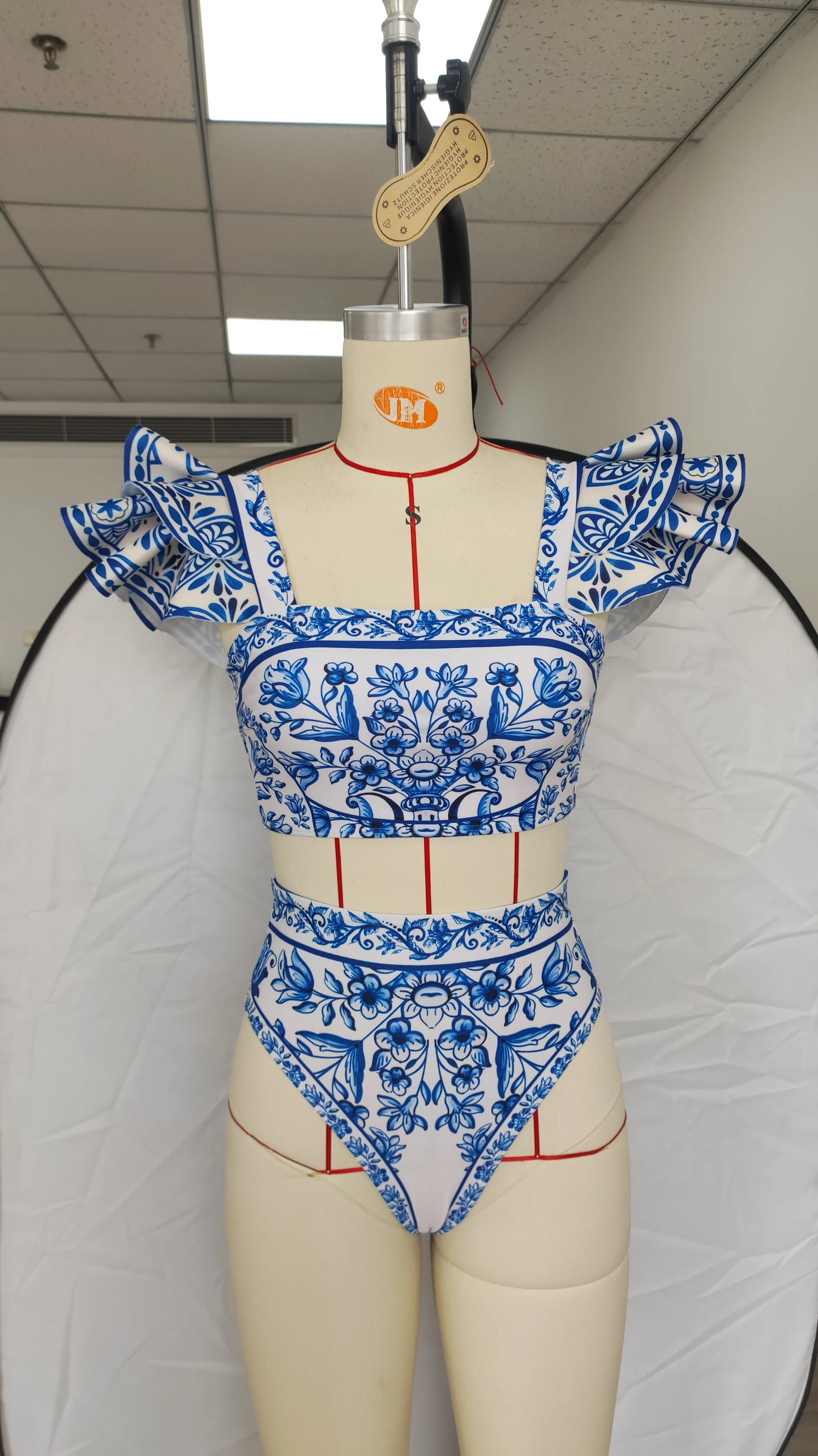 2026 New Sexy Ruffle Bikini Set Printed Brazilian Biquini Women Swimwear Skirt Bathing Suit Girls Summer Beachwear Dress