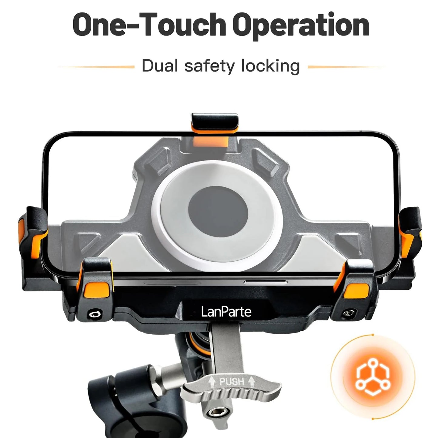 Universal Motorcycle Phone Holder Alloy Anti-Shake 360° Adjustable Motos Bike Navigation Bracket Metal Motorcycles Accessory