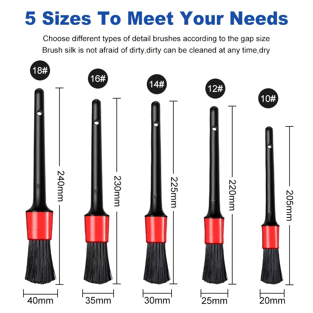 New Car Detailing Brush Set The Ultimate Auto Cleaning Kit for Vents Gaps Maintenance Car Air Outlet Detail Clearance Brush