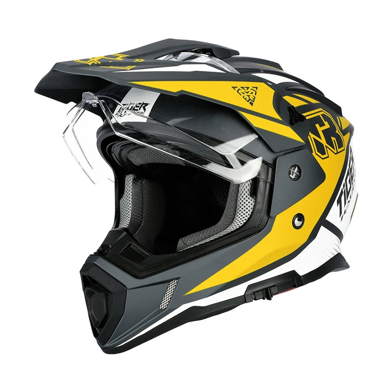 Tiger JTO1 Adventure Motorcycle Helmet Dual SunVisor Helmet Size S-3XL Off-road Casco Moto Highly Breathable For  ADV Long Rides