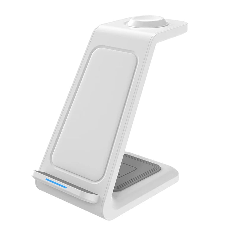 3 In 1 Magnetic Wireless Charger Stand For iPhone 16 15 14 13 Pro Max Apple Watch 9 8 AirPods Fast Charging For Samsung Xiaomi