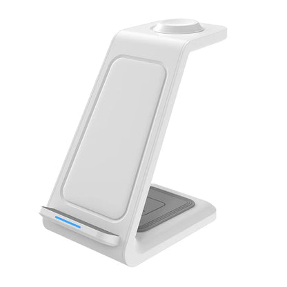 3 In 1 Magnetic Wireless Charger Stand For iPhone 16 15 14 13 Pro Max Apple Watch 9 8 AirPods Fast Charging For Samsung Xiaomi