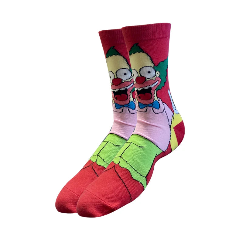 2023 New Anime Marvel Men Socks Long Sock Men‘s Knee-High Couples cosplay Sock Personality Hip Hop Harajuku Funny Sock for Women