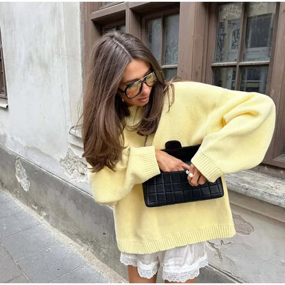 2026 EME Studio Winter Spain Version Of The Letter Printed Shirt New Unisex Loose Couple Personality Casual Fashion Sweater