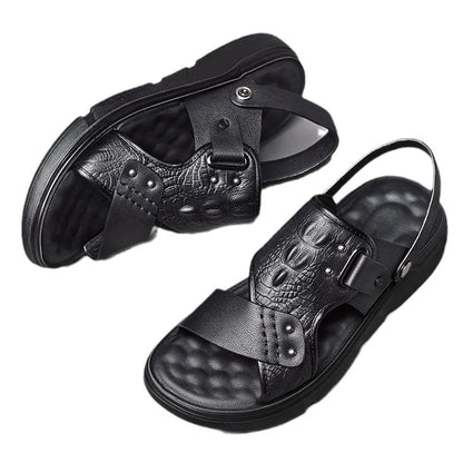 Men's Big Size Sandals Summer Classic Roman Slippers Comfortable Beach Outdoor Walking Shoes  Breathable Casual Slides