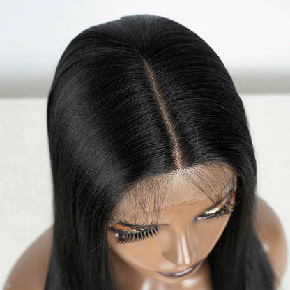 Synthetic Lace Front Wigs Long Bob Straight Wig Brown Blonde Black Color 22" Hair For Women Lace Wig Heat Resistant Cosplay Wigs