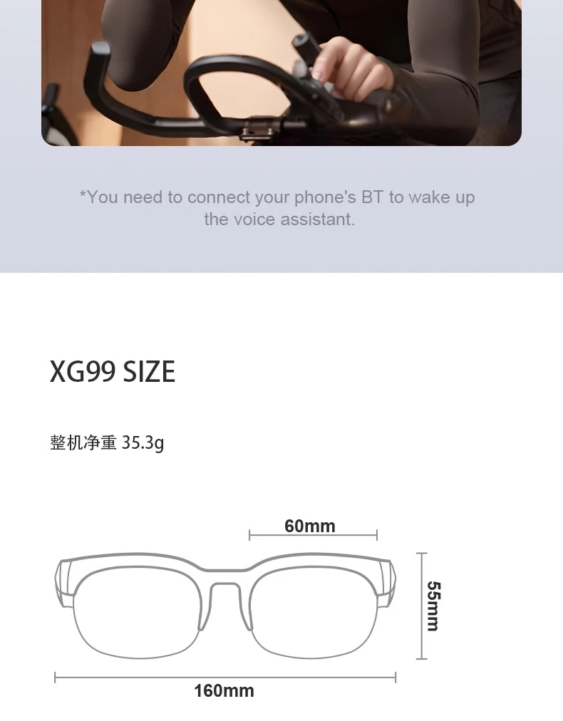 Lenovo 2026 New AI Smart Glasses: AI Translation, HD Hands-Free Calling, AI Chat Logging, Music Playback Type-C Smart Glasses