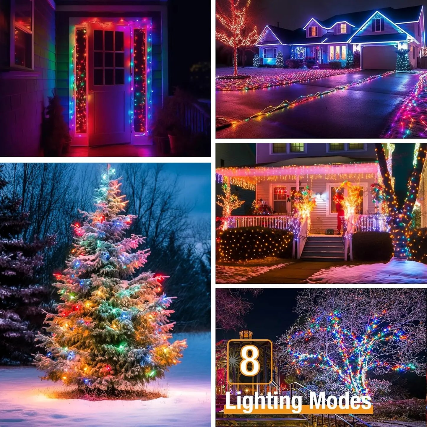 Solar Fairy String Lights Outdoor LED String Lights 8 Modes IP65 Waterproof for Christmas Garden Balcony Patio Tree Yard Decor