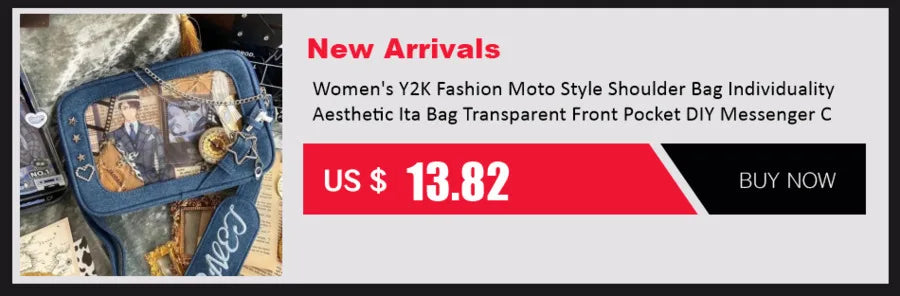 Y2K Magic Book Lolita Ita Bag Gothic Shoulder Bag Girls Transparent Pocket Cute Crossbody Handbags Women's Mini Backpacks Purse
