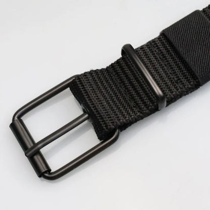 New Porous Pin Buckle Canvas Belt Men's Fashion Versatile Belt Student Youth Military Training Extended Denim Designer Belt