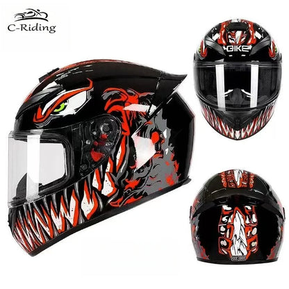 Adult Helmets For Motorcycle Full Face Helmet HD Visors Capacete De Moto Capacetes DOT Approved