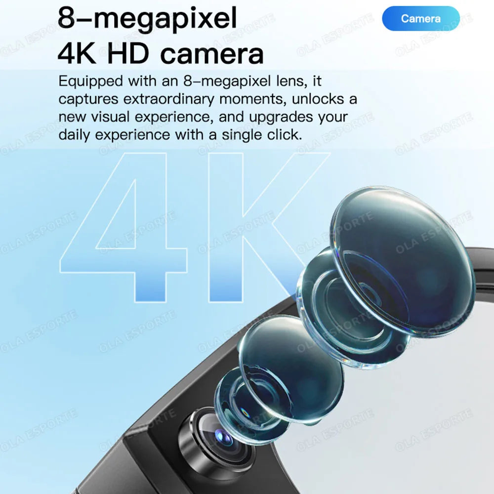 New AI Smart Glasses 4K HD Camera 32GB Memory BT Call Voice Assistant Translate Touch Control Music Player sunglasses Men Women