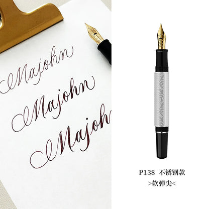 New MAJOHN P139 P138 P136 Classic Flex Nib Fountain Pen  Flexes Nib Pen Softness Flexare Business Modification Writing Pen ES ER