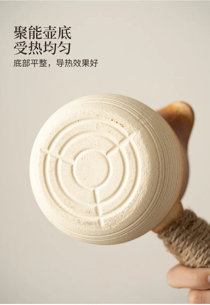 Ceramic Baked Milk Tea Pot Can Be Dry Boiled Boiled Tea Warm Milk Pot Teapot Tea Infuser