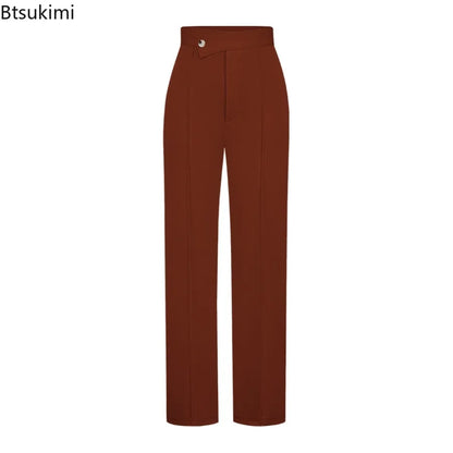 Women Flared Wide-leg Pants New 2026 Fashion Temperament Commuting Pants Versatile Fashionable Casual Wide Leg Pants Trousers