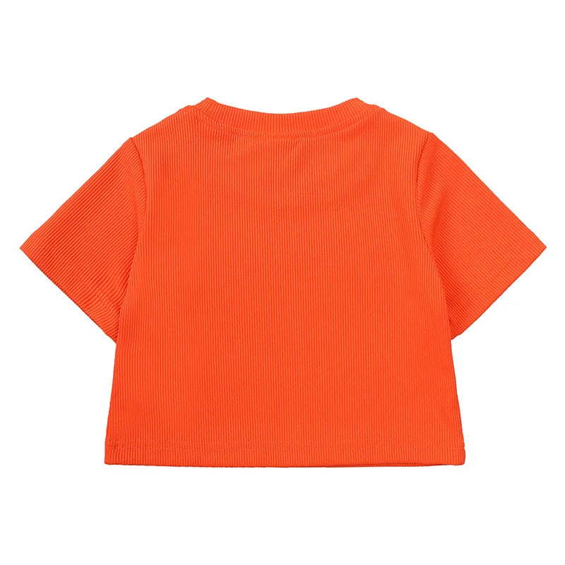 Summer Girls Bell Bottom Outfits 2Pcs Solid T-Shirt Tops + Flared Pants Suit Toddler Kids Fashion Tracksuit Children Clothes