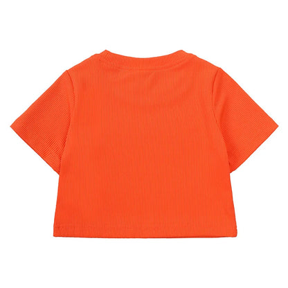 Summer Girls Bell Bottom Outfits 2Pcs Solid T-Shirt Tops + Flared Pants Suit Toddler Kids Fashion Tracksuit Children Clothes