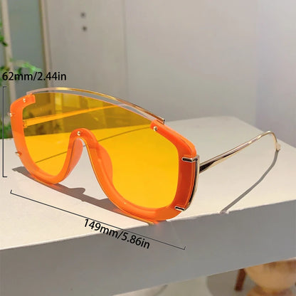 KAMMPT Y2k Stylish Women Sunglasses Fashion Gradient Outdoor Sports Shades Trendy Luxury Brand Design Futuristic Men Sun Glasses