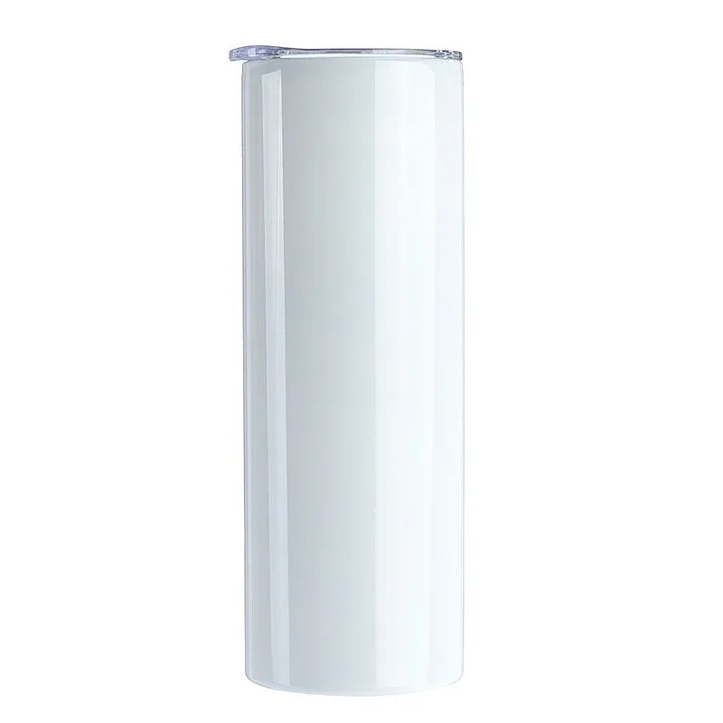 20oz Sublimation Straight Tumbler Stainless Steel Skinny Tumbler with Straw Lid Portable Bottle For Wedding Gift Cup