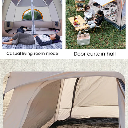 Sonuto Tent outdoor camping overnight two-bedroom portable thickened field awning camping equipment family gathering
