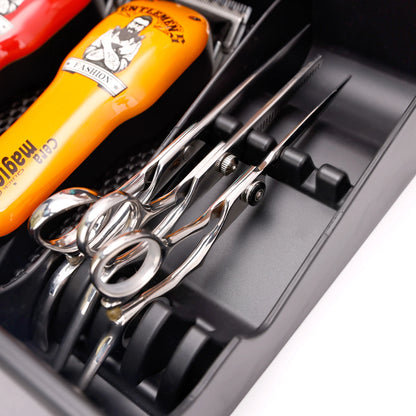 Salon Barber Hair Styling Scissors Storage Box for Beauty Hairdressing Tools Electric Hair Clipper Comb Tray Case Holder Desktop