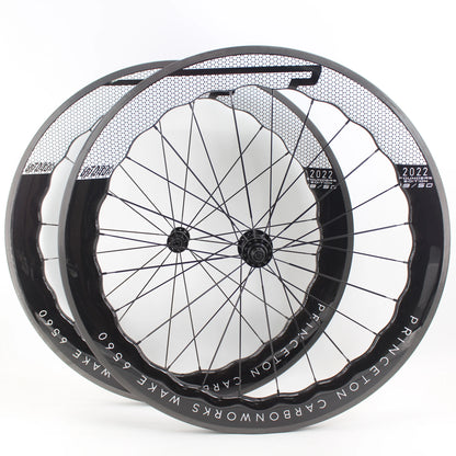 Newest 700C Road Bike UD Full Carbon Fibre wheelset Carbon Bicycle Wheelset clincher tubeless rims 65mm wave 25mm width V brake
