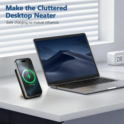 Magnetic Wireless Charger Station 15W Fast Charging Multi-Device Lightweight Portable For IPhone 17 16 15 14 13 Samsung AirPods