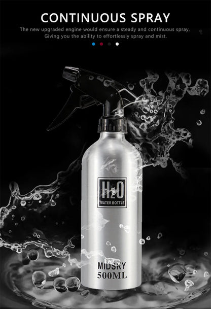 300/500ML Aluminum Spray Bottle Pro Salon Hairdressing High Pressure Refillable Sprayer Barbershop Home Use Tool Accessories