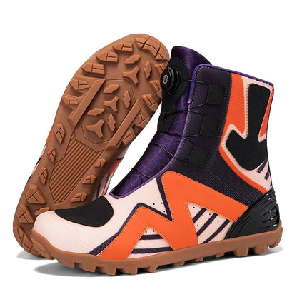 Motorcycle protective riding boots men four season fashion high top anti slip wear-resistant comfortable off-road cycling boots