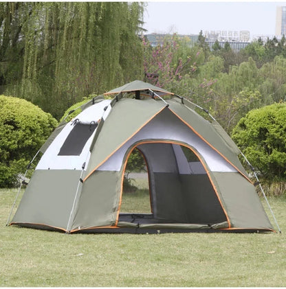 3-4 Person Automatic Camping Tent Quick Open Full-automatic Outdoor Tent Waterproof And UV Resistant Family Travel Beach Tent