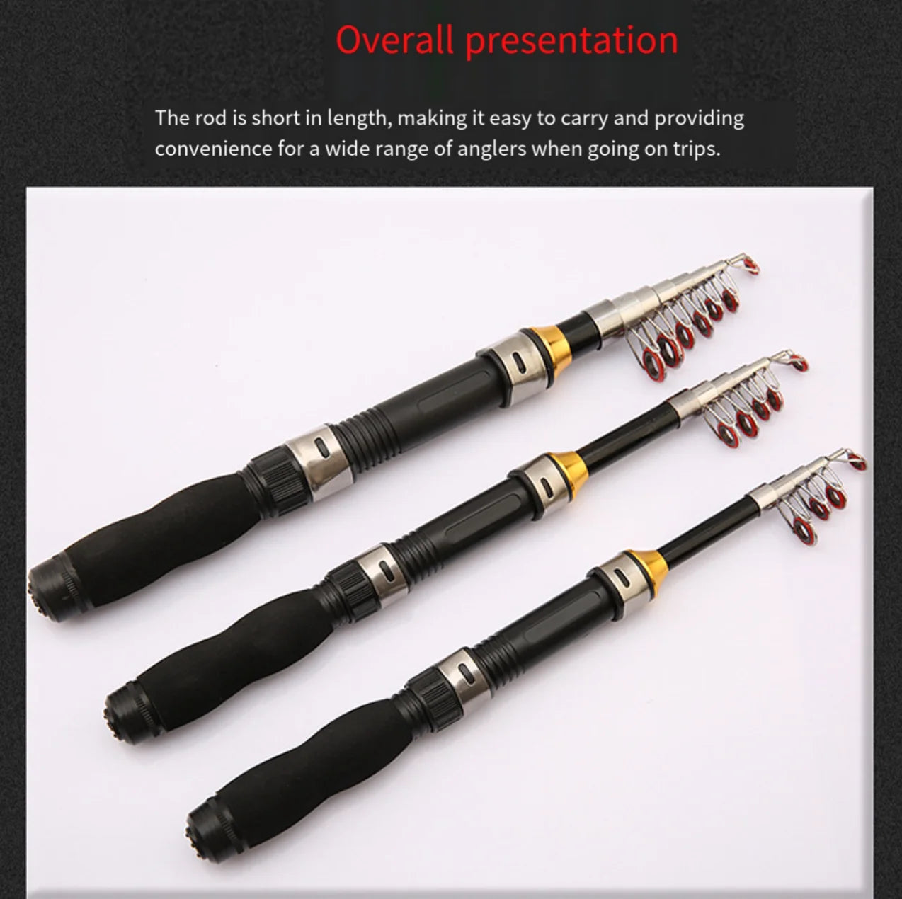 Mini Telescopic Sea Fishing Rod, Portable Spinning Rod 1.0-2.3m Ultra-Short Travel Rock Fishing Rod with Metal Spinning Reel
