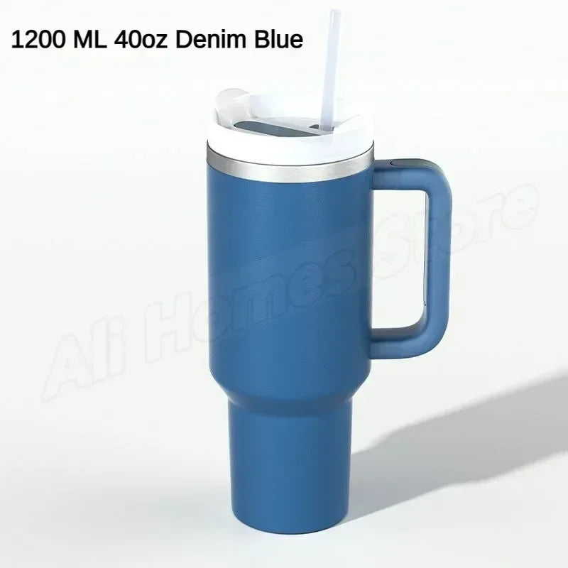Thermal Mug 1200ml 40oz Handle Tumbler Insulated Car Travel Mug Vacuum Sublimation Stainless Steel H2.0 Flow State Tumbler Cup