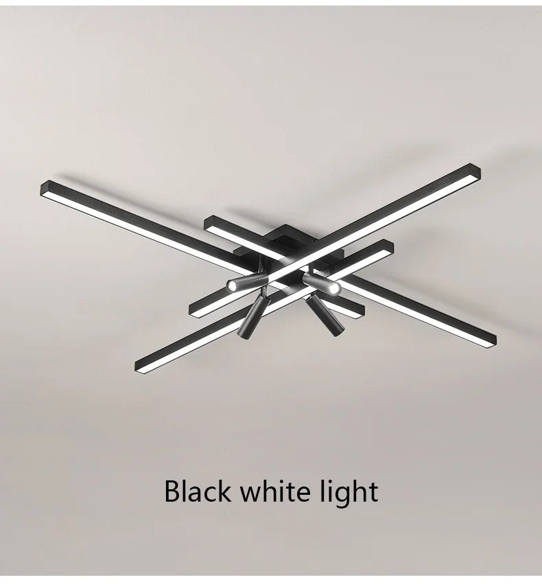 Modern Minimalist Living Room Ceiling Lights Bedroom Long Line lamps LED Chandelier Hall Bedroom Indoor Lighting Decoration