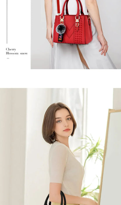 Fashionable Embroidered Large Capacity Women's Handbag Hot Sale Of The Season New Korean Style Handbag Shoulder Bag Tassel Penda
