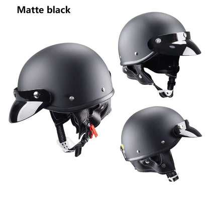 Cycking Motorcycle Helmet Four Seasons Riding Half Helmet Men Women Scooter Cute Retro