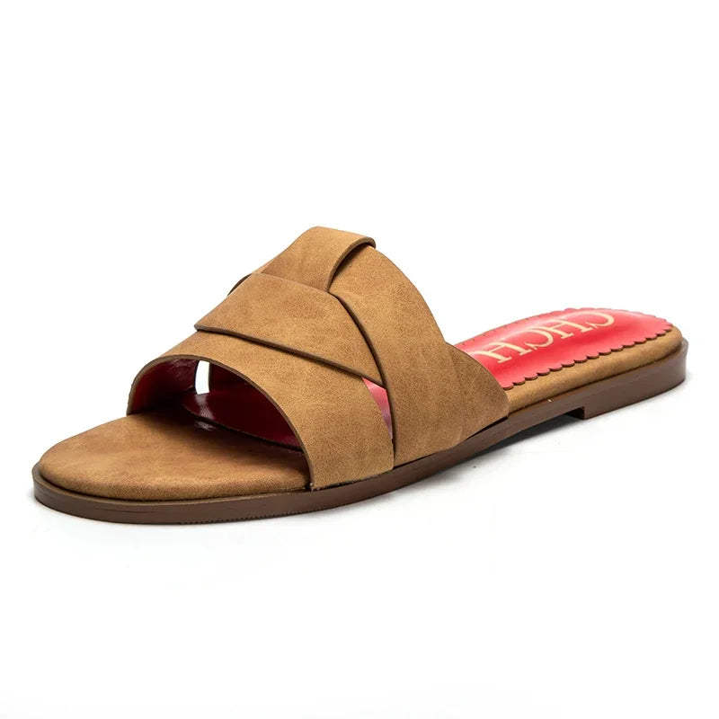 Fashionable Classic Design Women's New Slippers Outdoor Flat Bottom Beach Tourism Summer Women's Slippers