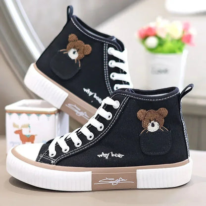 Women Breathable Sneakers Brand Sport  Woman Casual Vulcanized Shoe Flats High Top Zapatos Mujer Cute Canvas Shoes