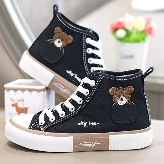 Women Breathable Sneakers Brand Sport  Woman Casual Vulcanized Shoe Flats High Top Zapatos Mujer Cute Canvas Shoes