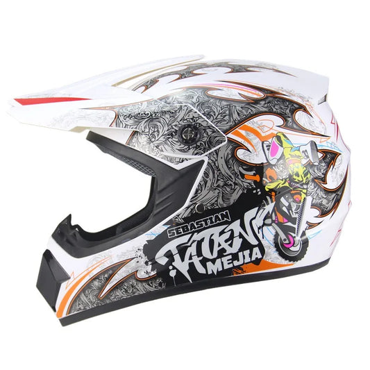 Full-Face Off-Road Motorcycle Helmet Mountain Riding Helmet with Durable Construction Comfortable Padding for Protection