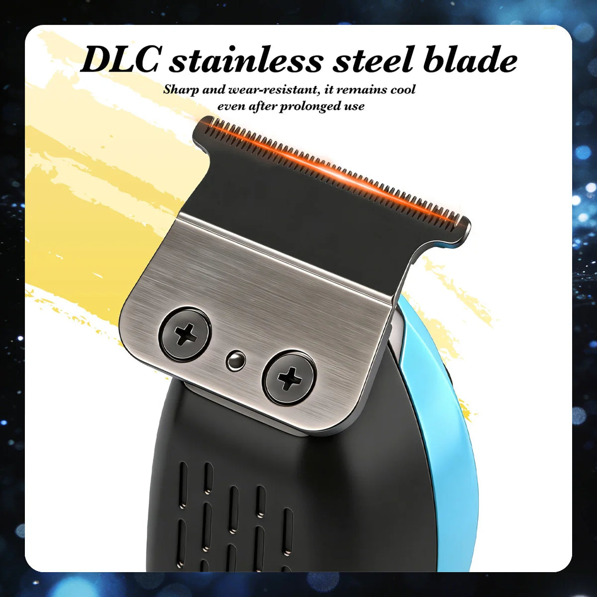 Professional BRDCLIP Barber Cordless Hair Clipper Kit DLC Ceramic Moving Blade Trimmer 75000RPM Grooming Tool Brushless Motor