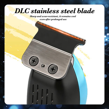 Professional BRDCLIP Barber Cordless Hair Clipper Kit DLC Ceramic Moving Blade Trimmer 75000RPM Grooming Tool Brushless Motor