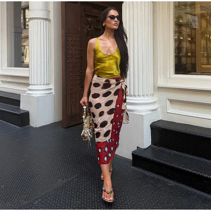 2026 Women Chic Vacation Outfits Fashion Leopard Print Sheer Chiffon Shirt Casual Turn-down Collar Mini Dress & Detachable Scarf