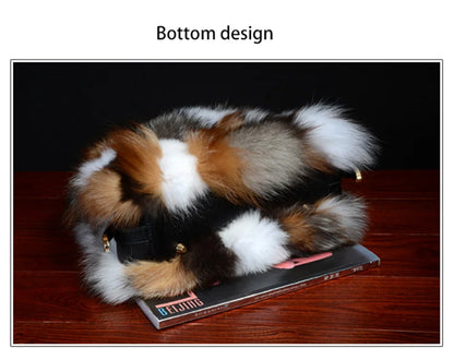 2025 New Clothing Designer Luxury Soft Fox Hair High-end Handbag Fashion Large Capacity Charm Women's Special Fur Bag