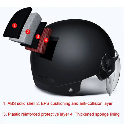 Classic Motorcycle Helmet Retro Scooter Half Helmet Vintage Men woman Ultra Light Cycling Helmet Road Bike Bicycle Motorcycle